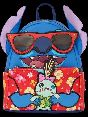 Loungefly Beach Stitch Lenticular Glasses Limited Edition Mini Backpack